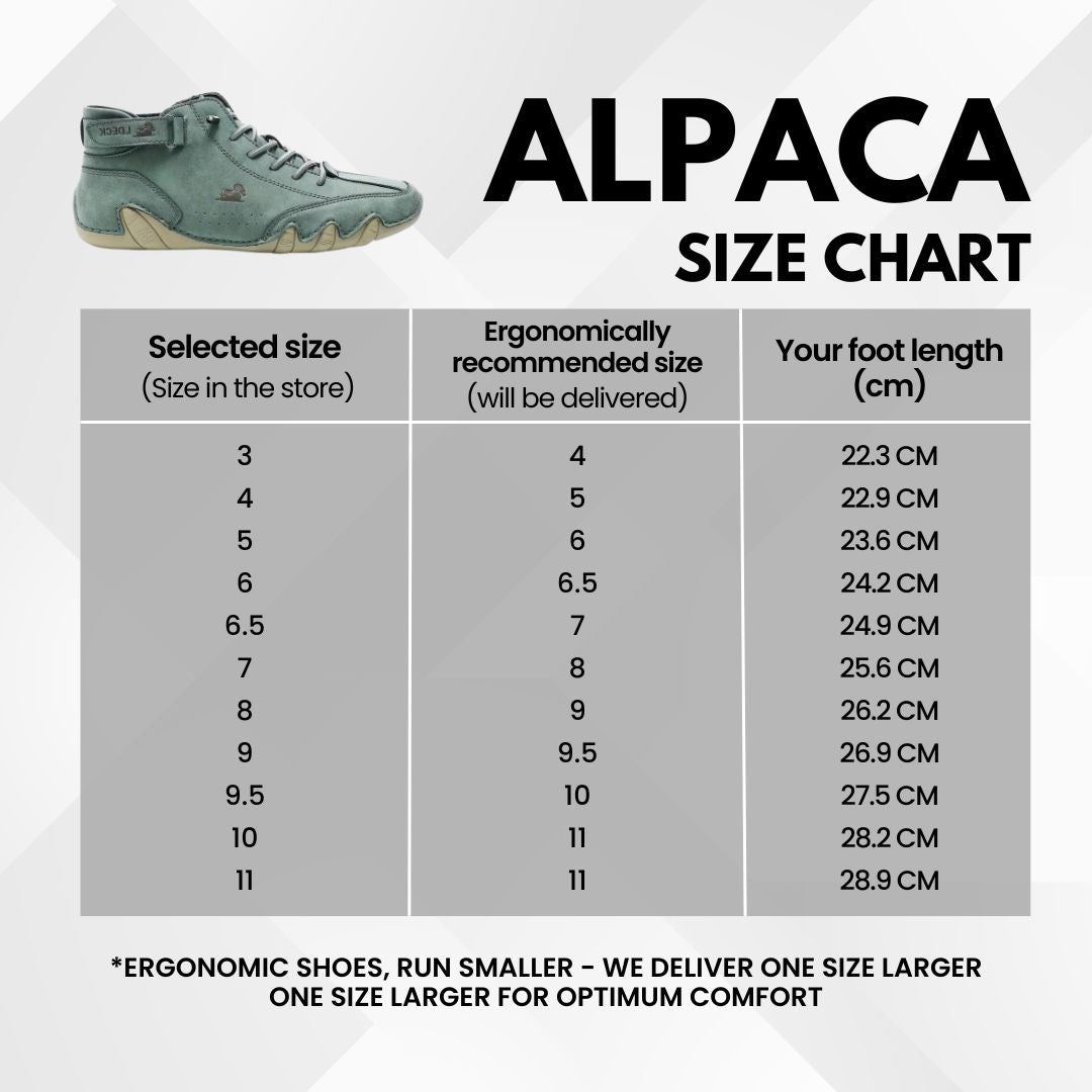 Alpaca – Ergonomic, Non-Slip & Waterproof Leather Barefoot Shoes for Natural Pain Relief