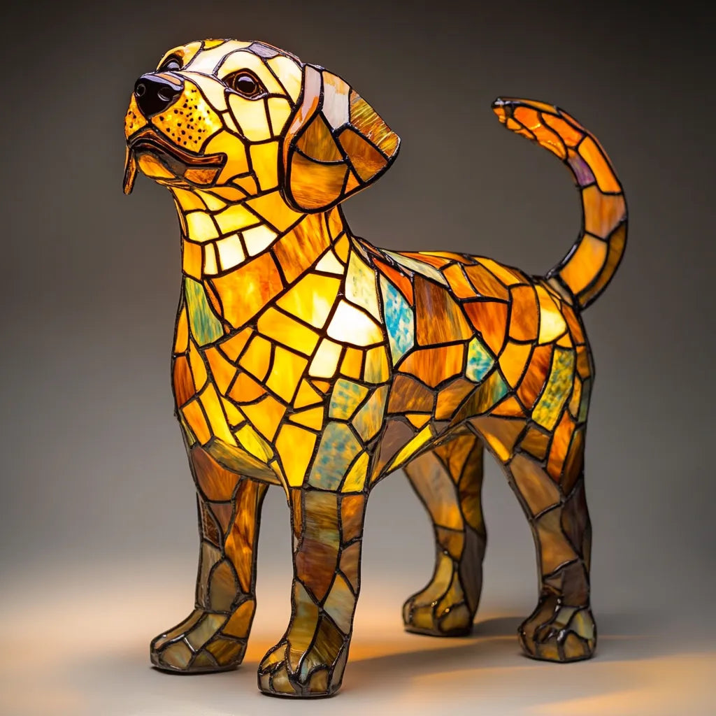 Luminous dog - handmade lamp that makes hearts shine