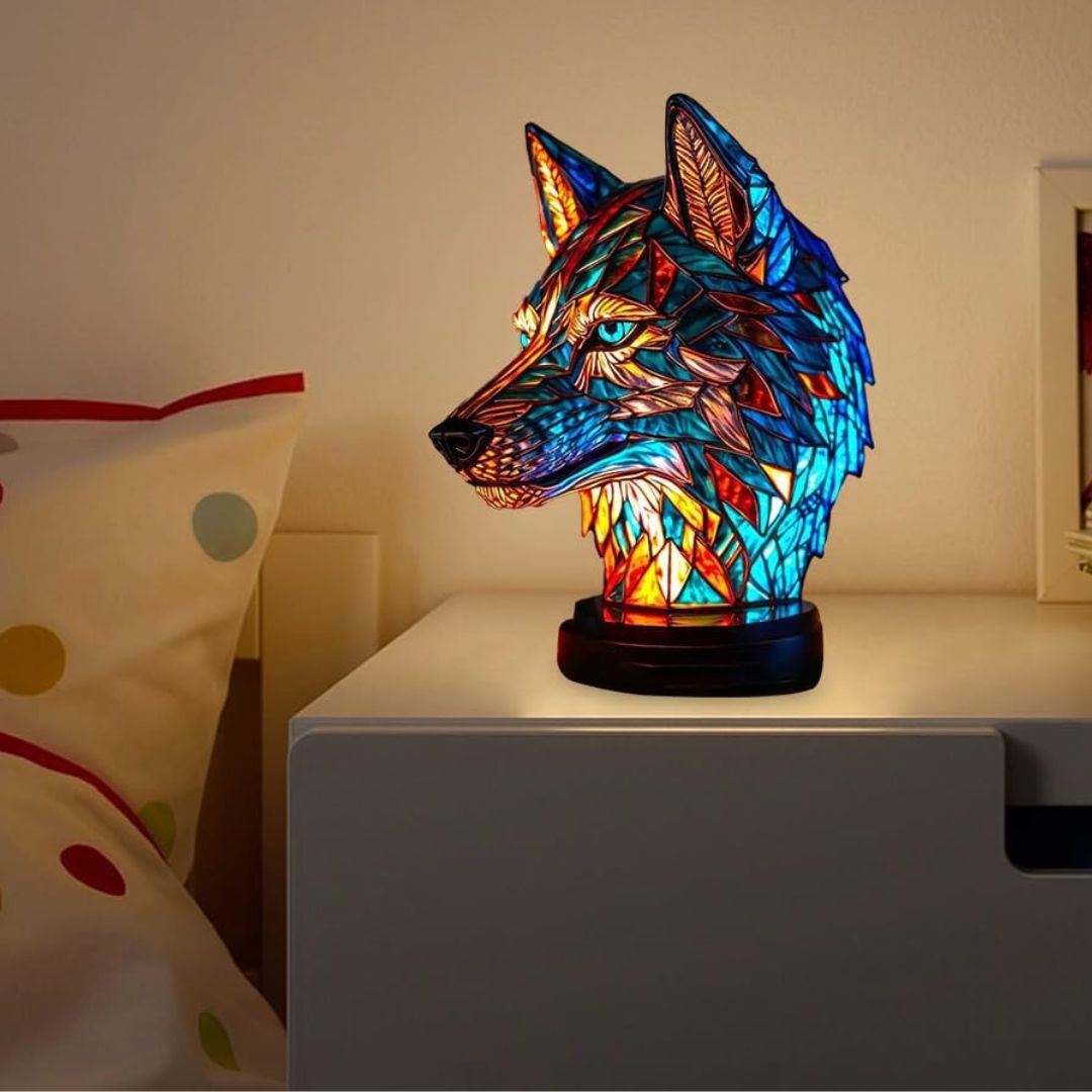 Light Wolf - handmade lamp that makes hearts shine
