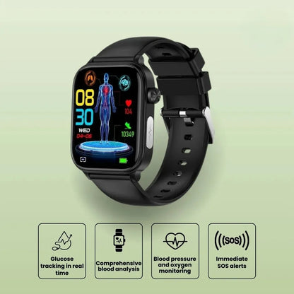 GlucoCare blood sugar health watch – For nutrition, metabolism & blood sugar trends in everyday life